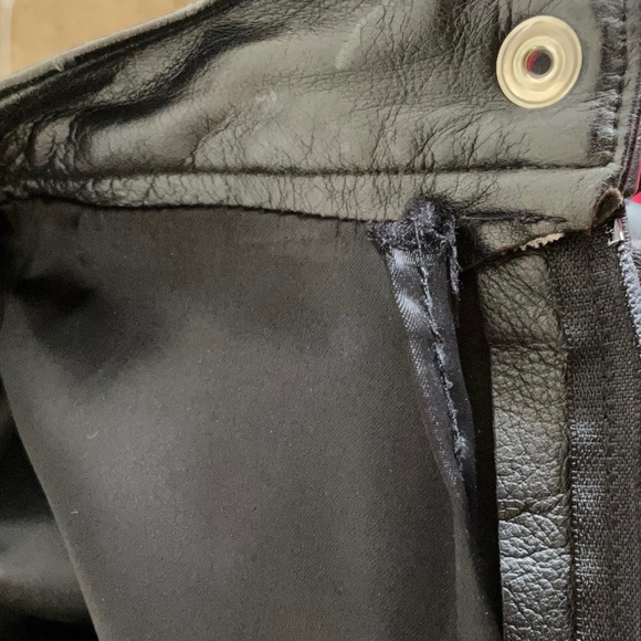 Star Leather Black Pencil Skirt. Fully lined. 🇺🇸 USA made! - Picture 4 of 6